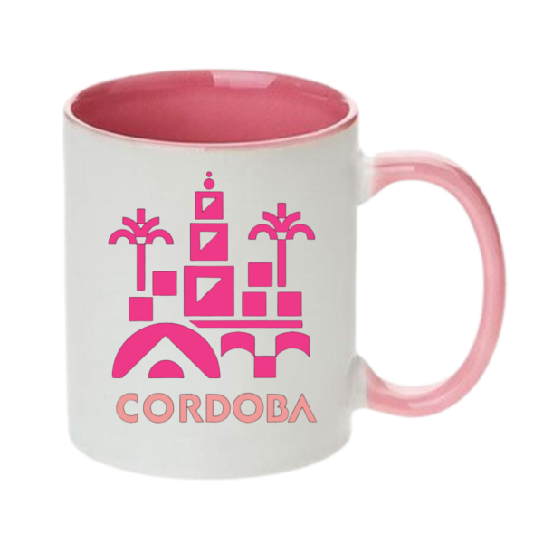 Taza con asa y fondo de colores "CORDOBA"
