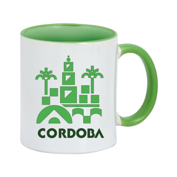 Taza con asa y fondo de colores "CORDOBA" - Imagen 2