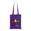 Tote bag color morado personalizado con el logotipo ADIDAS multicolor. Diseño moderno y atractivo.