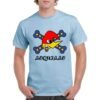 Camiseta unisex de color azul celeste personalizada con el logo del famoso musico LOQUILLO con la imagen del conocido pájaro loco