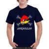 Camiseta unisex de color azul marino personalizada con el logo del famoso musico LOQUILLO con la imagen del conocido pájaro loco