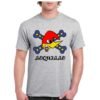 Camiseta unisex de color gris personalizada con el logo del famoso musico LOQUILLO con la imagen del conocido pájaro loco