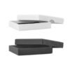 Estuhes de carton blanco y negro para regalo llaveros maitecrafs.com