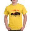 Camiseta algodón de color amarillo personalizada con el Ferrari 2025 de Lewis Hamilton