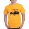 Camiseta algodón de color naranja personalizada con el Ferrari 2025 de Lewis Hamilton