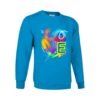Sudadera clásica de color azul tropical personalizada con la palabra LOVE con un diseño super atractivo y colorido