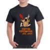 Camiseta unisex negra con ilustración del Capitán Cavernícola, un personaje animado con gran barba, garrote rojo y gesto entusiasta, acompañada del texto 'Capitán Cavernicola – Unga… Bunga!' en la parte frontal.