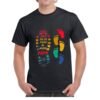 Camiseta unisex negra con diseño de huellas de papá y bebé y texto ‘¡Feliz Día del Padre! Al mejor papá’, ideal como regalo personalizado.