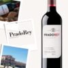 Botella de vino Prado Rey ORIGEN tinto roble de la denominación de origen RIBERA DEL DUERO, con logo y fotos de la bodega