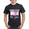 Camiseta unisex negra de algodón con diseño irónico del billete de 500 euros y el texto “Dónde están los Bin Laden”, camiseta personalizada disponible en varios colores y tallas