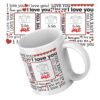 Taza de cerámica personalizada con fotos I love you, regalo de San Valentín
