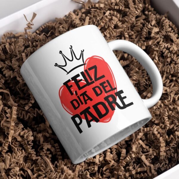 Taza cerámica blanca personalizada con un diseño original para el DIA DEL PADRE, con una frase genial que hara que tu padre se emocione: Siempre caminaremos JUNTOS