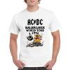 Camiseta AC/DC Ballbreaker World Tour 1996 unisex blanca con diseño rock clásico y estampado frontal
