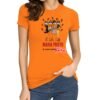 Camiseta de cumpleaños personalizada para grupo de amigas con ilustración fashion, camiseta naranja de algodón con nombre y edad personalizados, perfecta para celebrar cumpleaños y despedidas.