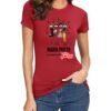Camiseta de cumpleaños personalizada para grupo de amigas con ilustración fashion, camiseta roja de algodón con nombre y edad personalizados, perfecta para celebrar cumpleaños y despedidas.