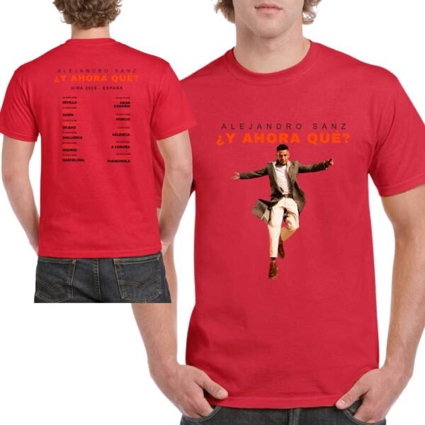 Camiseta roja Alejandro Sanz tour 2026 camiseta unisex