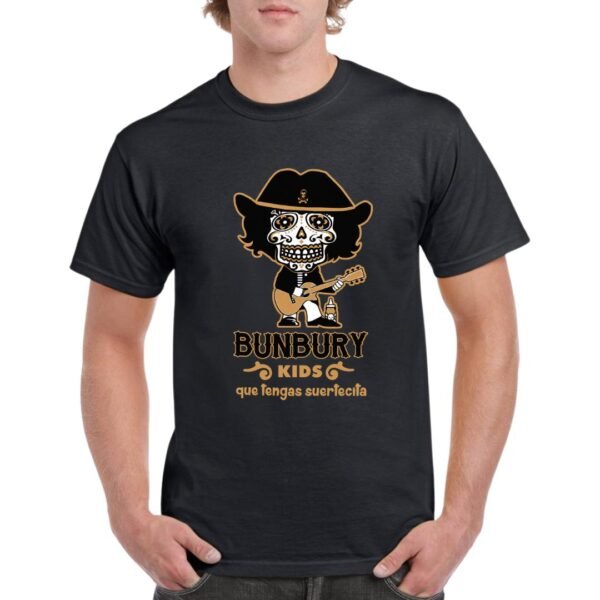 Camiseta Bunbury Kids negra con diseño rockero