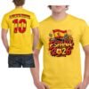 Camiseta España 2026 personalizada amarilla con nombre y número estilo fútbol
