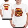 Camiseta España 2026 blanca personalizada con diseño Mundial 2026