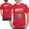 Camiseta roja Hombres G Los Mejores Años de Nuestra Vida diseño vintage musical