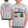 Camiseta El Último de la Fila con discografía completa en casetes retro para unisex, color gris.