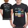 Camiseta El Último de la Fila con discografía completa en casetes retro para unisex, color negro.