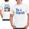 Camiseta blanca de Fito & Fitipaldis con estampado frontal y diseño de discografía