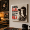 Azulejo El Último de la Fila en rincón musical de fan con vinilos