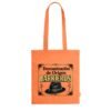 Tote bag naranja Denominación de Origen Barrieros con impresión DTF de alta calidad