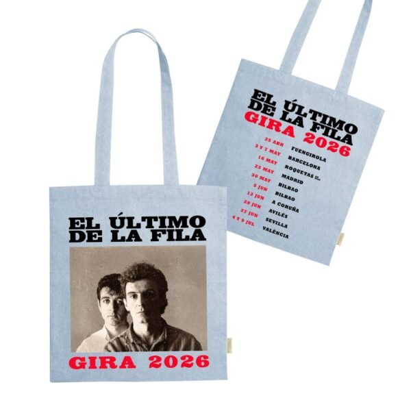 Tote bag El Último de la Fila Gira 2026 color azul claro