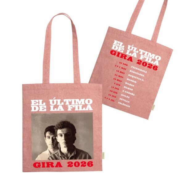 Tote bag El Último de la Fila Gira 2026 color rojo