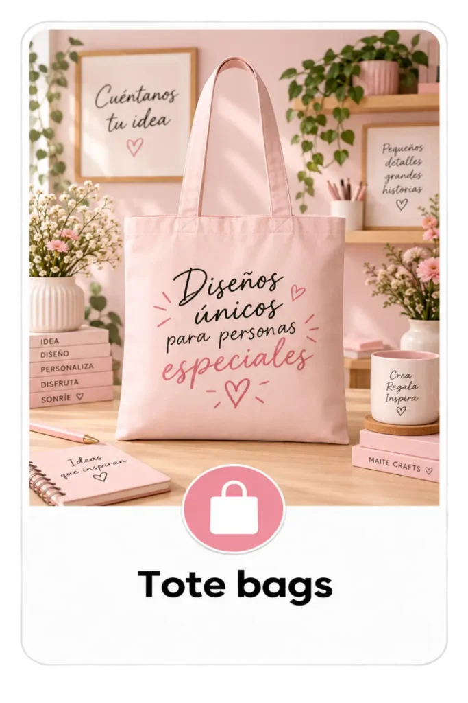 Tote bag personalizada con diseño único creada por Maite Crafts