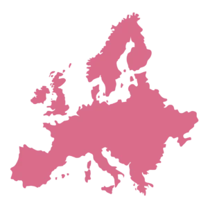 Mapa de Europa para los envíos internacionales de Maite Crafts