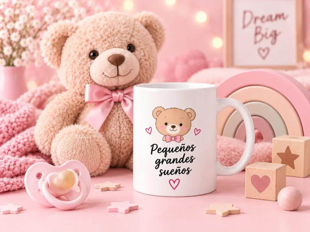 Regalos personalizados para bebés y niños con peluche, taza infantil y juguetes