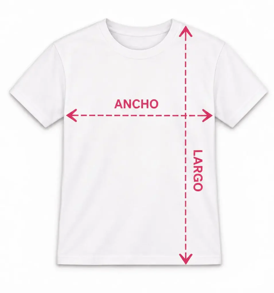 Cómo medir el ancho y el largo de una camiseta para elegir la talla correcta