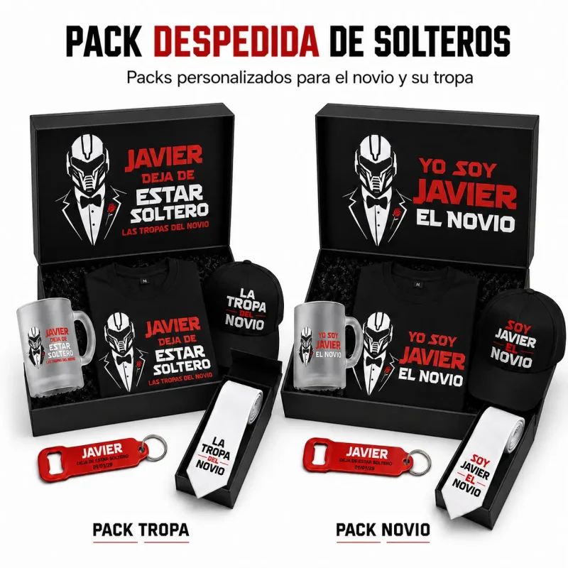 Packs personalizados para despedidas de soltero